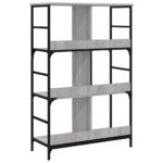 vidaXL Knižnica sivá sonoma 78,5x33x117,5 cm kompozitné drevo – Obrázok 6