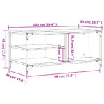 vidaXL Konferenčný stolík dub sonoma 100x50x45 cm spracované drevo – Obrázok 9