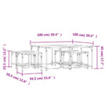 vidaXL Zasúvacie konferenčné stolíky 5 ks dymový dub kompozitné drevo – Obrázok 8