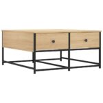 vidaXL Konferenčný stolík dub sonoma 80x80x40 cm kompozitné drevo – Obrázok 2