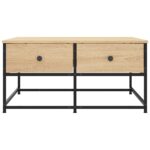 vidaXL Konferenčný stolík dub sonoma 80x80x40 cm kompozitné drevo – Obrázok 6