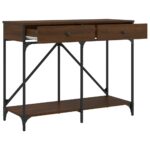 vidaXL Konzolový stolík hnedý dub 100x39x78,5 cm kompozitné drevo – Obrázok 5