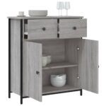 vidaXL Komoda sivá sonoma 70x30x80 cm kompozitné drevo – Obrázok 4