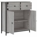 vidaXL Komoda sivá sonoma 70x30x80 cm kompozitné drevo – Obrázok 5