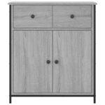 vidaXL Komoda sivá sonoma 70x30x80 cm kompozitné drevo – Obrázok 6