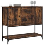 vidaXL Komoda dymový dub 100x36x85 cm kompozitné drevo – Obrázok 3