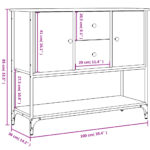 vidaXL Komoda dymový dub 100x36x85 cm kompozitné drevo – Obrázok 11
