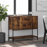 vidaXL Komoda dymový dub 100x36x85 cm kompozitné drevo