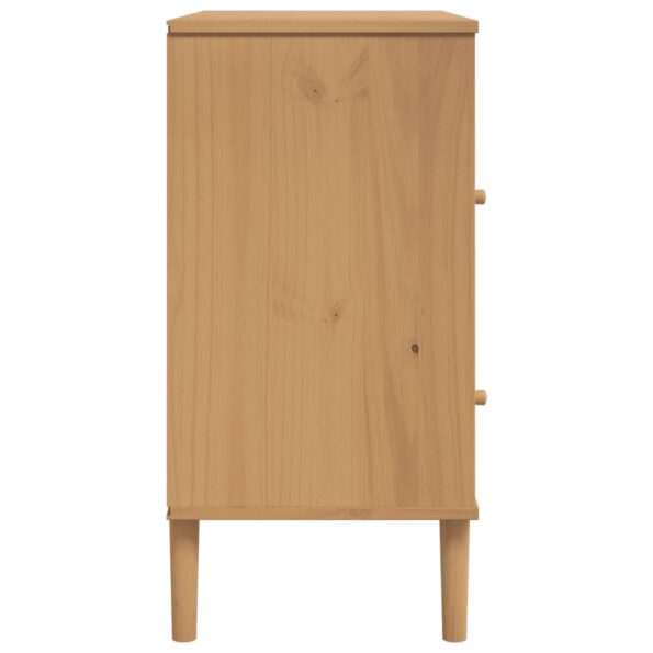 vidaXL Komoda SENJA, ratanový vzhľad, hnedá 80x40x80 cm, borovica – Obrázok 7