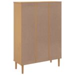 vidaXL Knižnica SENJA, ratanový vzhľad, hnedá 90x35x130 cm, borovica – Obrázok 8