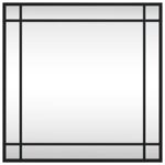 vidaXL Nástenné zrkadlo čierne 50x50 cm štvorcové železné – Obrázok 3