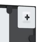 vidaXL Nástenné zrkadlo čierne 50x50 cm štvorcové železné – Obrázok 6