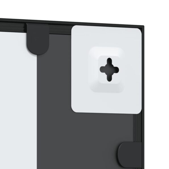 vidaXL Nástenné zrkadlo čierne 50x50 cm štvorcové železné – Obrázok 6