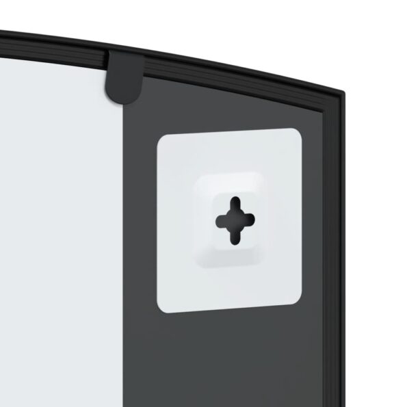 vidaXL Nástenné zrkadlo čierne 60x30 cm oblúkové železné – Obrázok 6