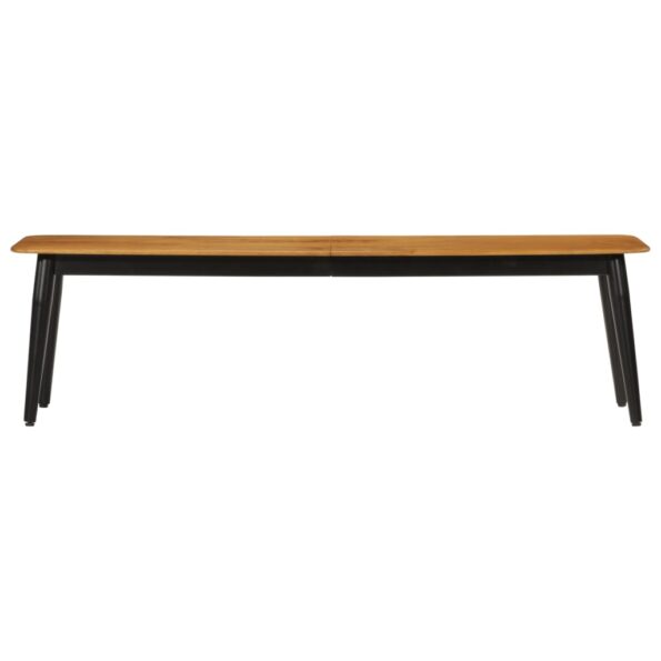 vidaXL Lavička 160x40x45 cm mangový masív a železo – Obrázok 2
