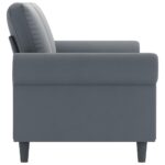 vidaXL 2-miestna pohovka tmavosivá 140 cm zamat – Obrázok 4