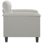 vidaXL Kreslo svetlosivé 60 cm mikrovláknová látka – Obrázok 4