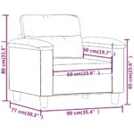 vidaXL Kreslo čierne 60 cm umelá koža – Obrázok 8