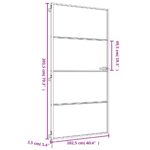 vidaXL Vnútorné dvere tenké zlaté 102,5x201, 5cm tvrdené sklo a hliník – Obrázok 9