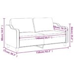 vidaXL 2-miestna pohovka bledosivá 140 cm látka – Obrázok 8