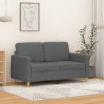 vidaXL 2-miestna pohovka tmavosivá 120 cm látka