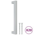 vidaXL Rukoväte na skrinku 20 ks strieborná 160 mm nehrdzavejúca oceľ – Obrázok 2