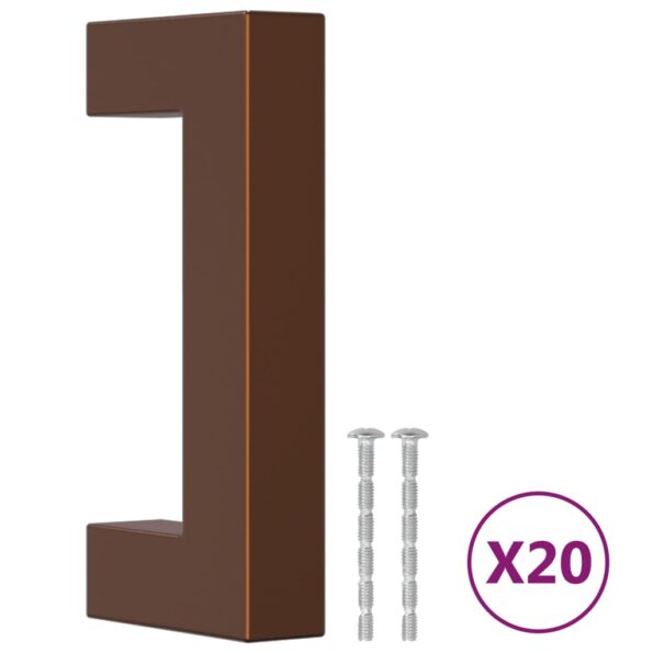 vidaXL Rukoväte na skrinku 20 ks bronzové 64 mm nehrdzavejúca oceľ – Obrázok 2