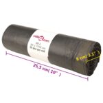 vidaXL Vrecia na odpadky so šnúrkami 250 ks čierne 60 l – Obrázok 6