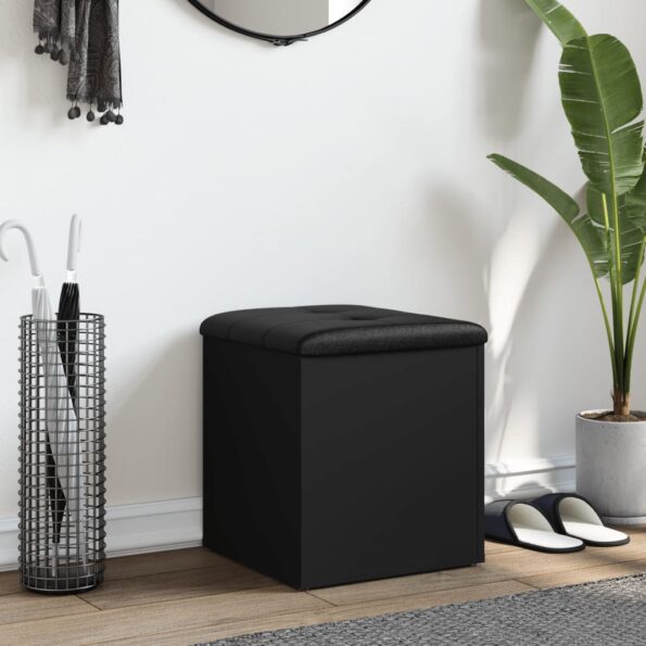 vidaXL Úložná lavička čierna 42x42x45 cm kompozitné drevo – Obrázok 3