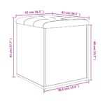 vidaXL Úložná lavička čierna 42x42x45 cm kompozitné drevo – Obrázok 10