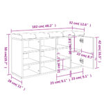 vidaXL Lavička na topánky čierna 102x32x50 cm kompozitné drevo – Obrázok 12