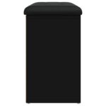 vidaXL Lavička na topánky čierna 82x32x50 cm kompozitné drevo – Obrázok 6