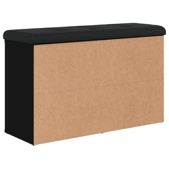 vidaXL Lavička na topánky čierna 82x32x50 cm kompozitné drevo – Obrázok 7
