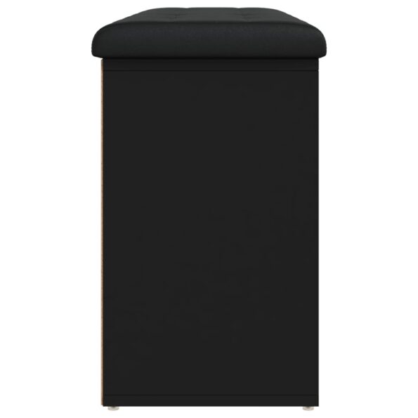 vidaXL Lavička na topánky čierna 102x32x50 cm kompozitné drevo – Obrázok 5