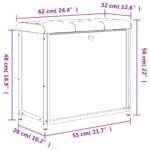 vidaXL Lavička na topánky s vyklápacou zásuvkou dymový dub 62x32x56 cm – Obrázok 11