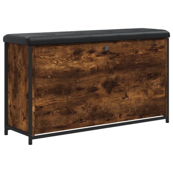 vidaXL Lavička na topánky s vyklápacou zásuvkou dymový dub 102x32x56cm – Obrázok 2