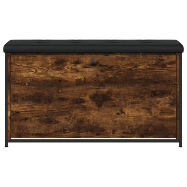 vidaXL Lavička na topánky s vyklápacou zásuvkou dymový dub 102x32x56cm – Obrázok 6