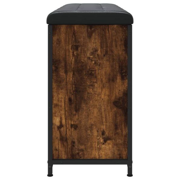 vidaXL Lavička na topánky s vyklápacou zásuvkou dymový dub 102x32x56cm – Obrázok 7