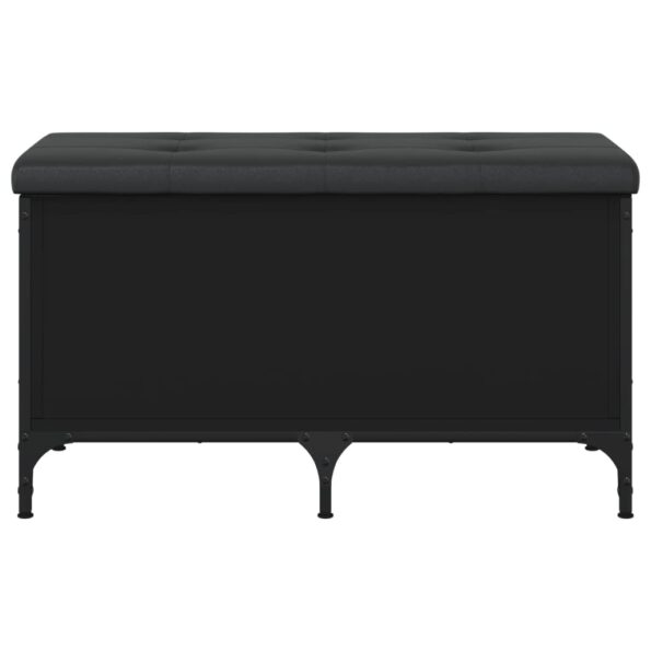 vidaXL Úložná lavička čierna 82x42x45 cm kompozitné drevo – Obrázok 4