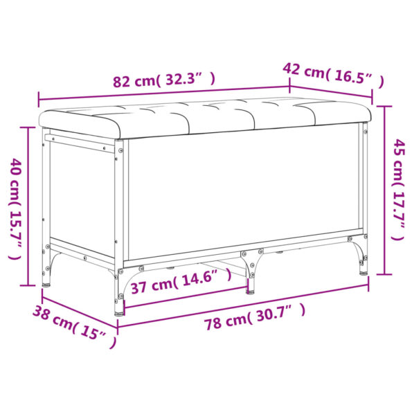 VXL8721012163485_g_en_hd_8.jpg vidaXL Úložná lavička sivá sonoma 82x42x45 cm kompozitné drevo – Obrázok 10