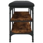 vidaXL Lavička na topánky dymový dub 82x32x47 cm kompozitné drevo – Obrázok 6