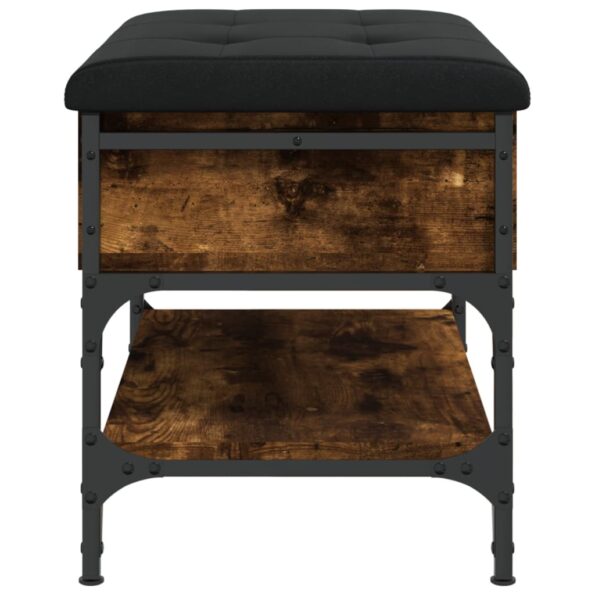 vidaXL Lavička na topánky dymový dub 62x42x45 cm kompozitné drevo – Obrázok 7