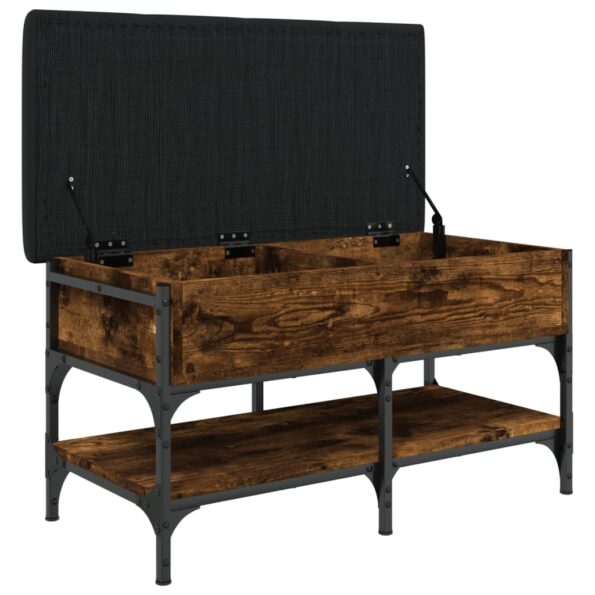 vidaXL Lavička na topánky dymový dub 82x42x45 cm kompozitné drevo – Obrázok 6