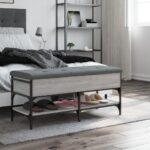 vidaXL Lavička na topánky sivá sonoma 102x42x45 cm kompozitné drevo – Obrázok 3