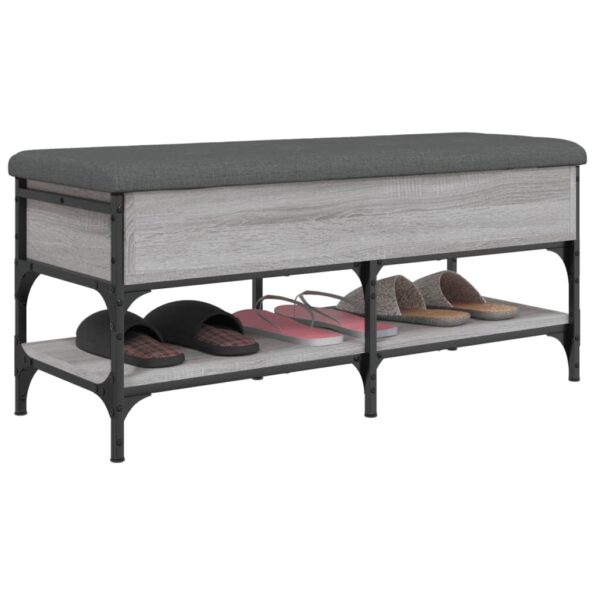 vidaXL Lavička na topánky sivá sonoma 102x42x45 cm kompozitné drevo – Obrázok 5