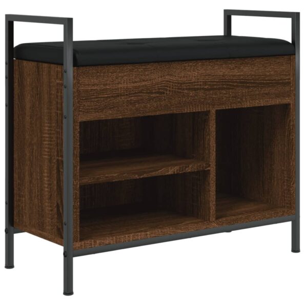 vidaXL Lavička na topánky hnedý dub 65,5x32x57,5 cm kompozitné drevo – Obrázok 2