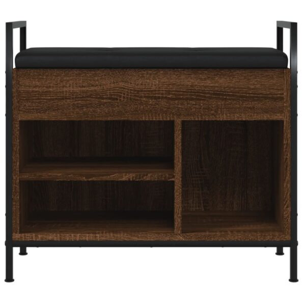 vidaXL Lavička na topánky hnedý dub 65,5x32x57,5 cm kompozitné drevo – Obrázok 6