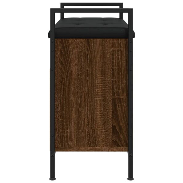 vidaXL Lavička na topánky hnedý dub 65,5x32x57,5 cm kompozitné drevo – Obrázok 7
