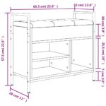 vidaXL Lavička na topánky hnedý dub 65,5x32x57,5 cm kompozitné drevo – Obrázok 11
