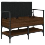 vidaXL Lavička na topánky hnedý dub 85,5x42x57,5 cm kompozitné drevo – Obrázok 5
